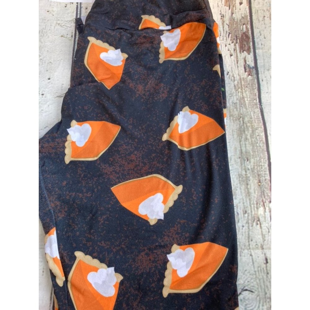 Pumpkin Pie Print Fall Leggings